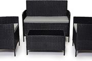 4-Piece Rattan Garden Chair Furniture Set