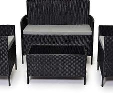 4-Piece Rattan Garden Chair Furniture Set