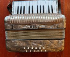 Vintage Bell 25 Key, 12 Bass Piano Accordion With Grey Pearloid Finish
