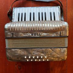 Vintage Bell 25 Key, 12 Bass Piano Accordion With Grey Pearloid Finish
