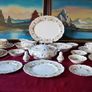 37 Piece Royal Albert September Song Gold Gilt Bone China Dinner Service / Set For 6 Person Setting Made In England Antique Rare And Hard To Find Image 3