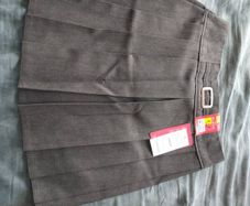 M & S grey uniform pleated skirt, 8-9 yrs