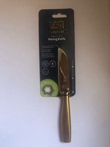 Knife satin gold 8,5 cm 3,5 "brand new