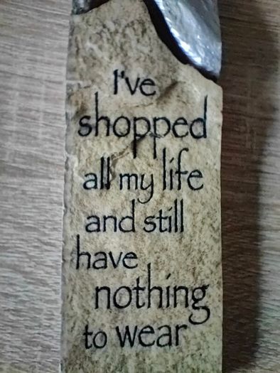 History & Heraldry Hanging Resin Wall Plaque I've Shopped My Life Nothing Wear