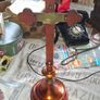 Large Antique Heavy Altar Crucifix with an INRI, and a Heavy Brass that's copper-toned pedestal base, Postage Available or Collection Image 5