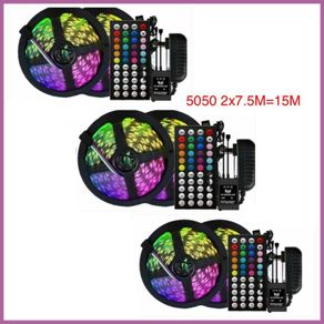 LED Strip Lights 15m RGB 5050 Color Changing Cabinet Kitchen Lighting