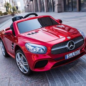 Mercedes-Benz license ride on car 12V kids electric toy car with leather seat