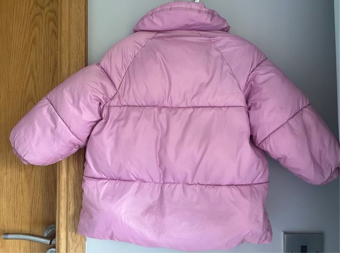 Zara girls pink, water-repellent kids' puffer jacket Age 4 EUC