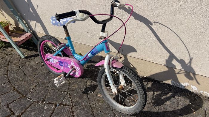 Kids Bike 16 Inch - Emma Blue & Pink - Ages 4-6