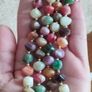 Necklace of multicolored artificial stones. Image 2