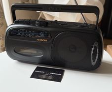 Vintage Hitachi TRK-70E Portable Radio Cassette Recorder