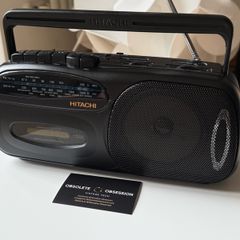 Vintage Hitachi TRK-70E Portable Radio Cassette Recorder