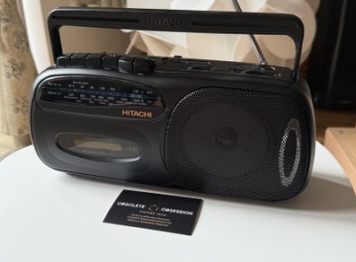 Vintage Hitachi TRK-70E Portable Radio Cassette Recorder