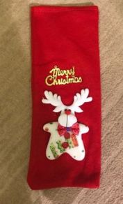 Felt Christmas wine bottle bag