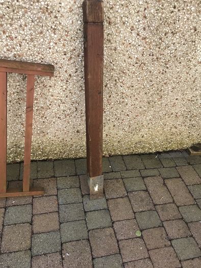 Garden deck railing.