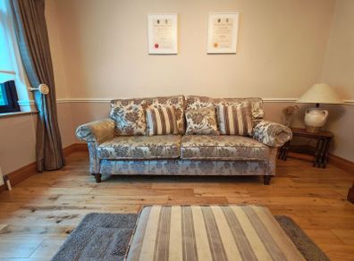 Chesterfield Inspired 3 and 2 seater with Ottoman