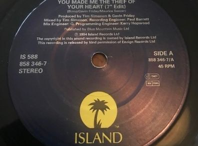 Sinead OConnor - You Made Me The Thief Of Your Heart 7 Inch Vinyl single