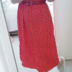 Zara Red Polka Dot Dress XS