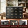 Cabinet with Drawers - 16 Vintage Drawers, Card Catalog Cabinet, Black Wooden Image 6