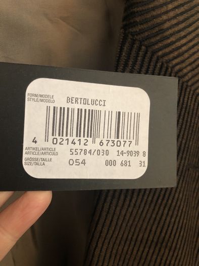 Hugo Boss Brown Cord Jacket BNWT