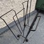 Atomic MidCentury Vintage retro black metal 1950s magazine rack Image 6