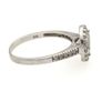 Vintage 925 Sterling Silver Cubic Zirconia Halo Cluster Ring Image 6