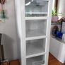 Kitchen Wall Cabinet white with 4 shelves and 1 glass door Image 6