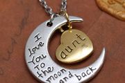 "I Love You To The Moon And Back - Aunt" Pendant