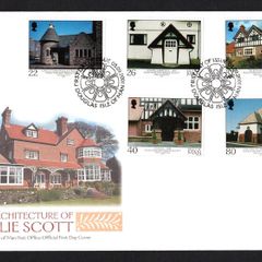 2001 Isle of Man The Architecture of Mackey Hugh Baillie Scott Commemorative Stamps First Day Cover (FDC)