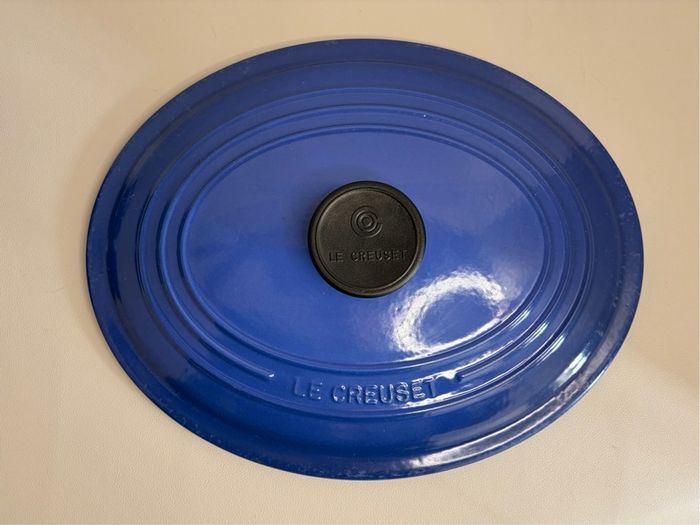 Vintage Le Creuset Cast Iron Oval Casserole Dish Size 29 4.7 Litre - Dark Blue Navy Dutch Oven Pot