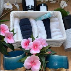 Home decor bundle - ceramic pots, candles and tray