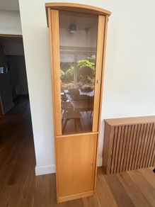2 x Glass cabinets