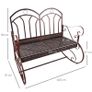 Outdoor Iron Rocking Chair-Bronze Red (FREE POSTAGE) Image 4