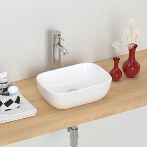 Modern Bathroom Small Vessel Sink Above Counter Compact Porcelain Ceramic Wash Basin Small Vanity Sink Lavatory Wash Hand Basin,362 x 248 x 112mm
