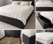 King Size Bed With Four Drawers - Needs To Go Today - First To See Can Take