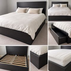 King Size Bed With Four Drawers - Needs To Go Today - First To See Can Take