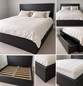 King Size Bed With Four Drawers - Needs To Go Today - First To See Can Take