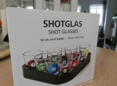 Pool Table Shot Glasses Set