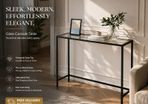 Tempered glass surface console table
