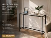 Tempered glass surface console table