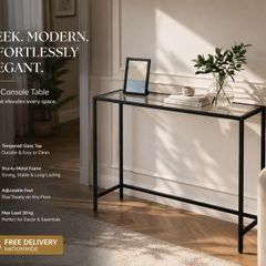 Tempered glass surface console table