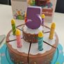 Wooden vegetables and cake Image 3
