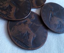 1900 Copper Pennies.