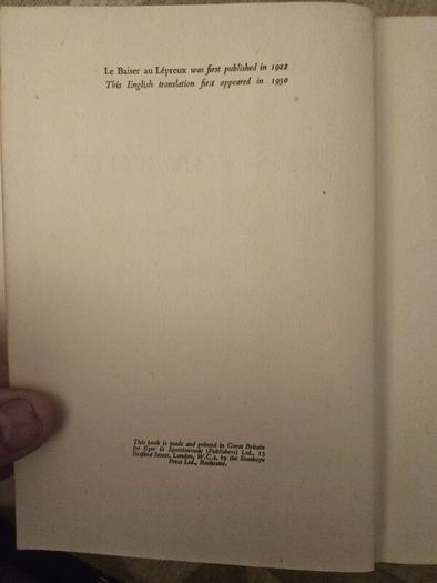 A Kiss For The Leper And Genetrix. Translated By Gerard Hopkins. First Edition English Version 1950 Hardback With Dustjacket In Fair Condition.  See Photos For Same.