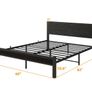 King Size Bed Frame with Storage Wooden Headboard Image 9