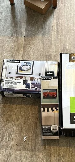 Sanus tv, soundbar and wireless speaker wall mount