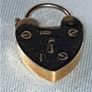 Pristine Vintage 9ct Gold Heart Padlock Charm Image 3