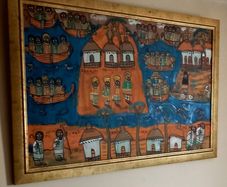 Ethiopian Art on cloth large 4ft Length