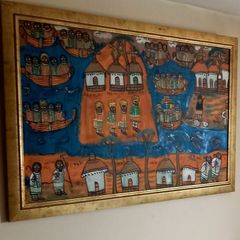 Ethiopian Art on cloth large 4ft Length