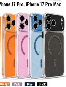 Glitter Metal Frame Magsafe Protective Case Cover for iPhone 17, 17 Pro, 17 Pro Max